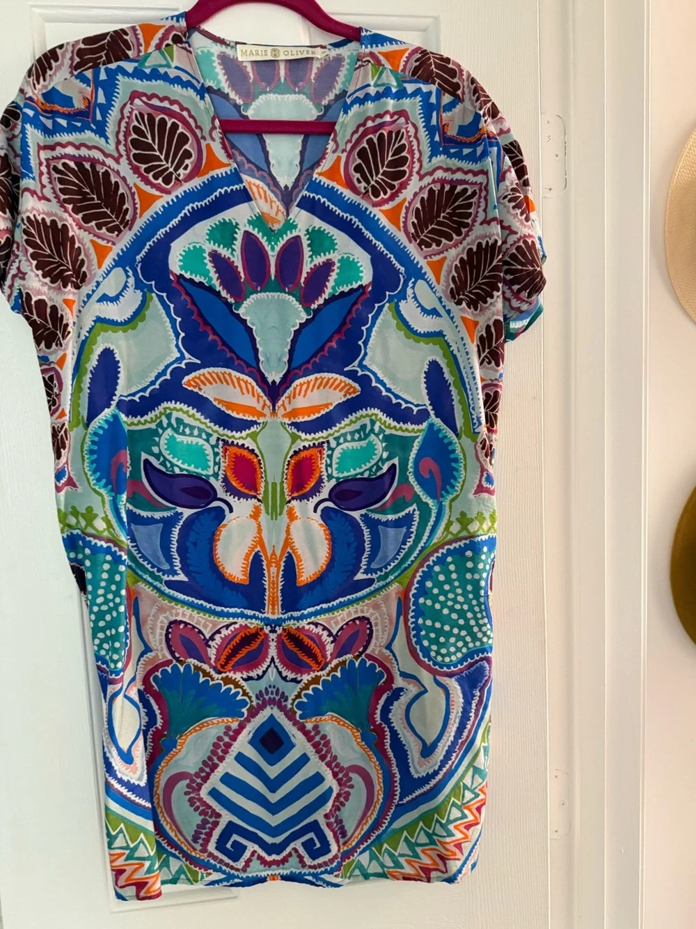 Marie Oliver Ollie Morpho Mosaic Silk Blend Mini Dress XS